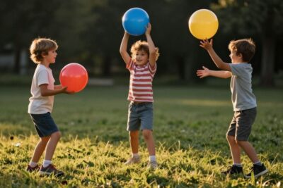 Seleção de brinquedos ao ar livre para crianças