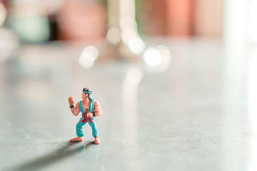 Figura de ação detalhada resina